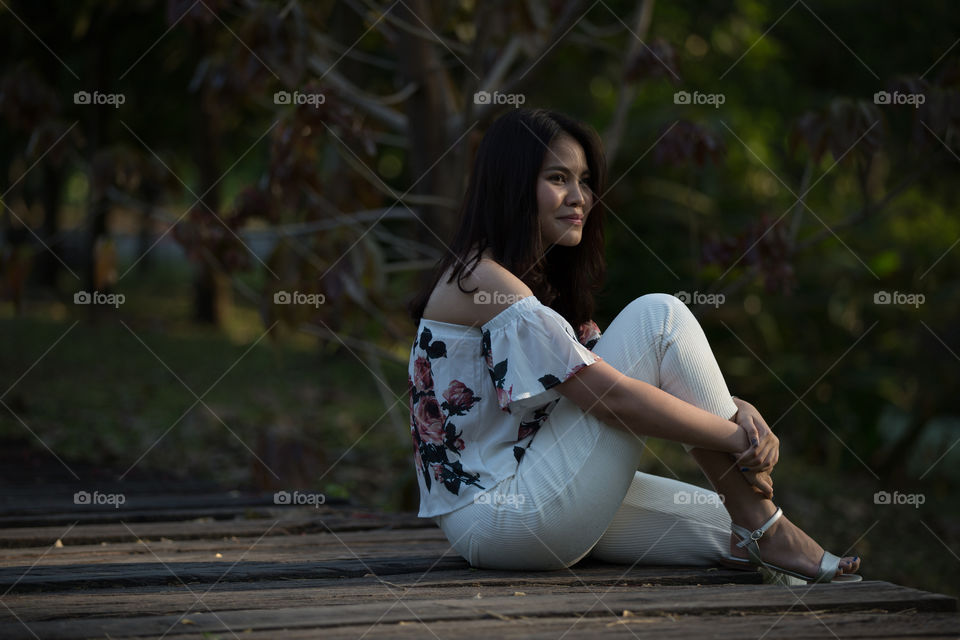 Cute girl in the park 