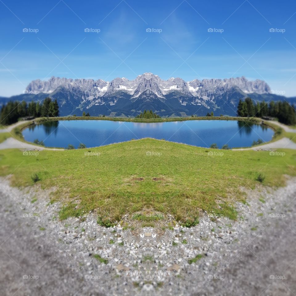 Mirrored Alp Lake in Tirol