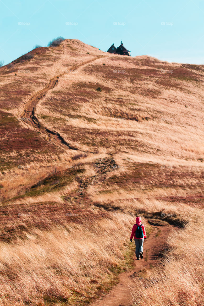 Hiking in the mountains