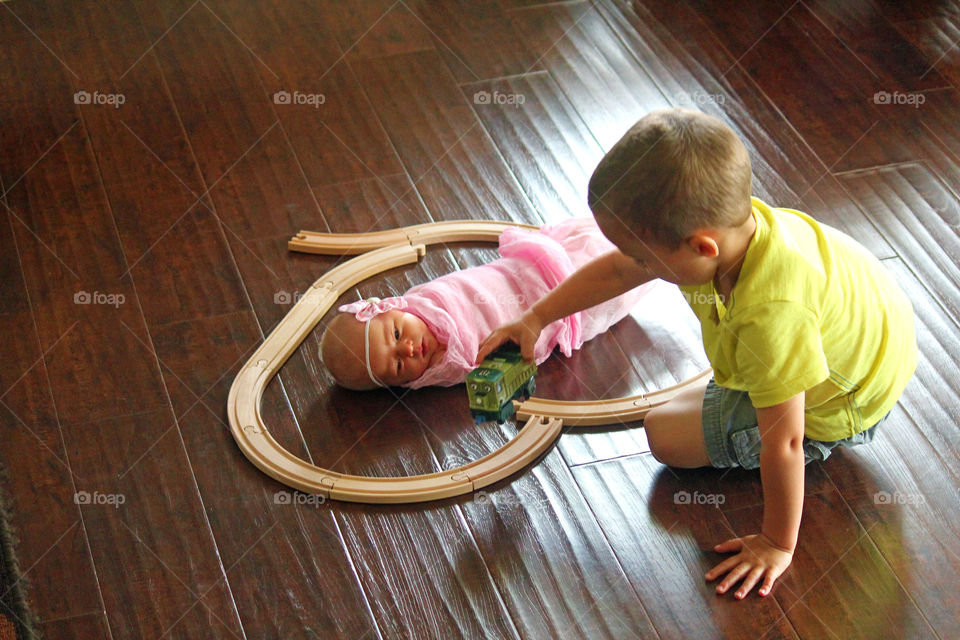 Sisters and trains