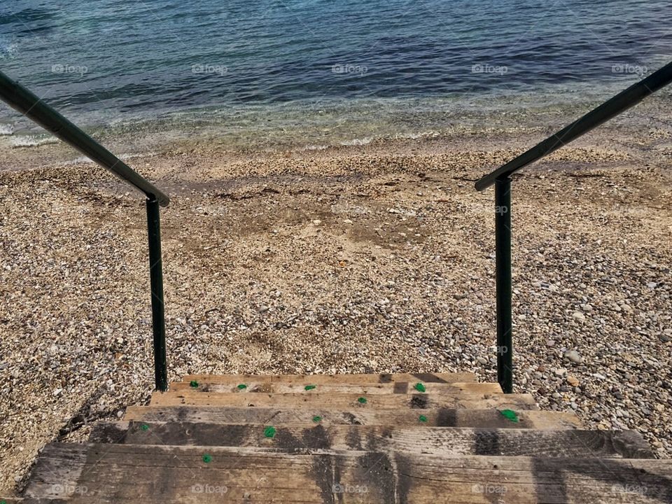 step to the beach