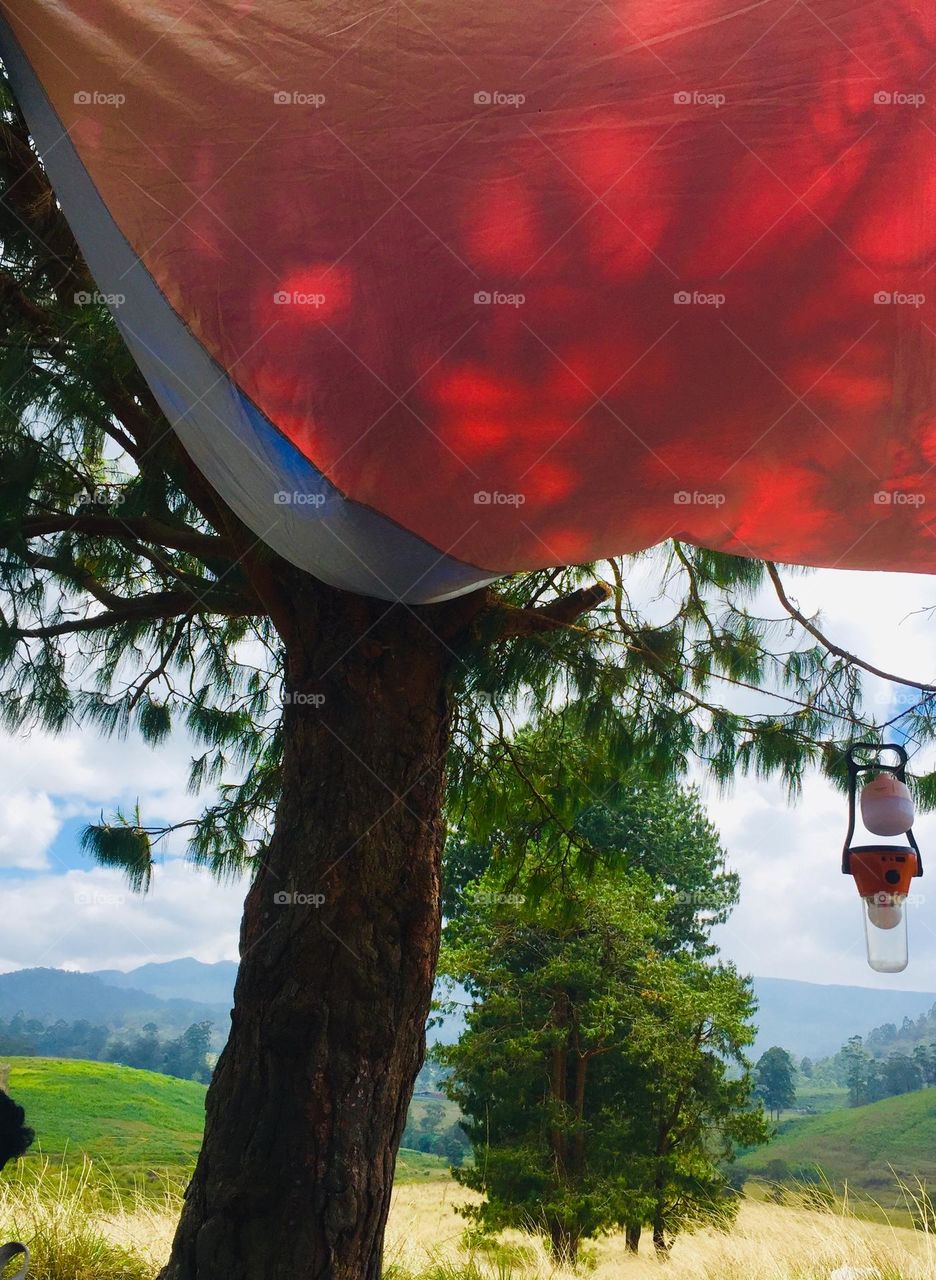 Camping site on mountains