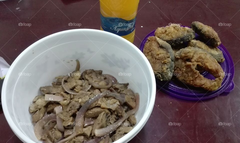 Fried beef fish
