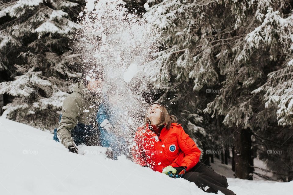 son's first snow