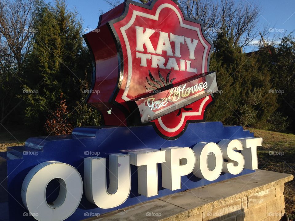 Katy trail outpost sign