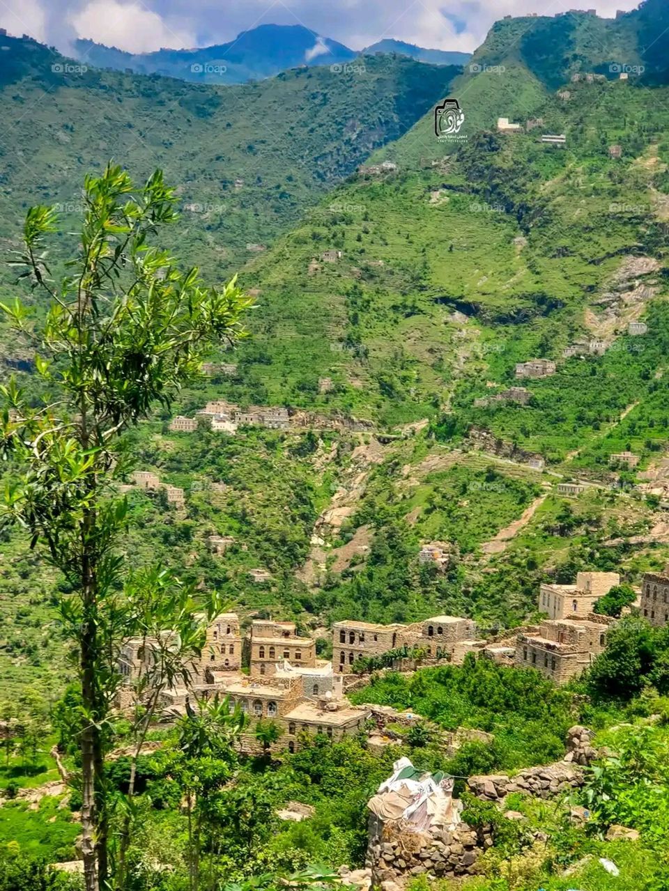 Glory be to God, the magnificent and picturesque view and the natural green trees are a view that is nothing more wonderful than it