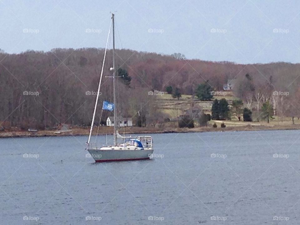 Sail Boat Mystic River Mystic Connecticut
