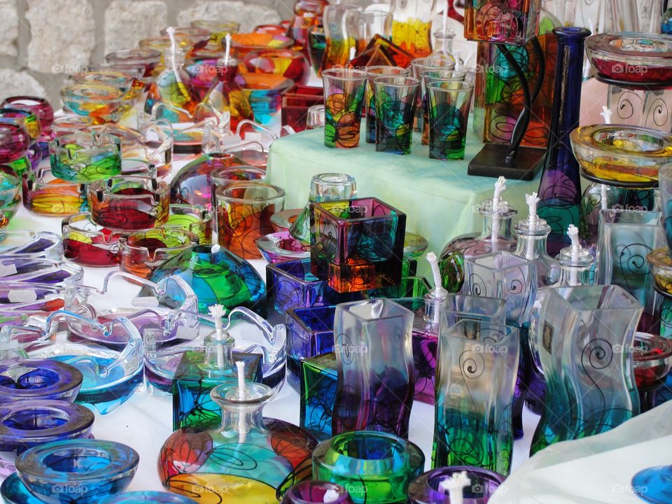 Glass in Dubrovnik Croatia 