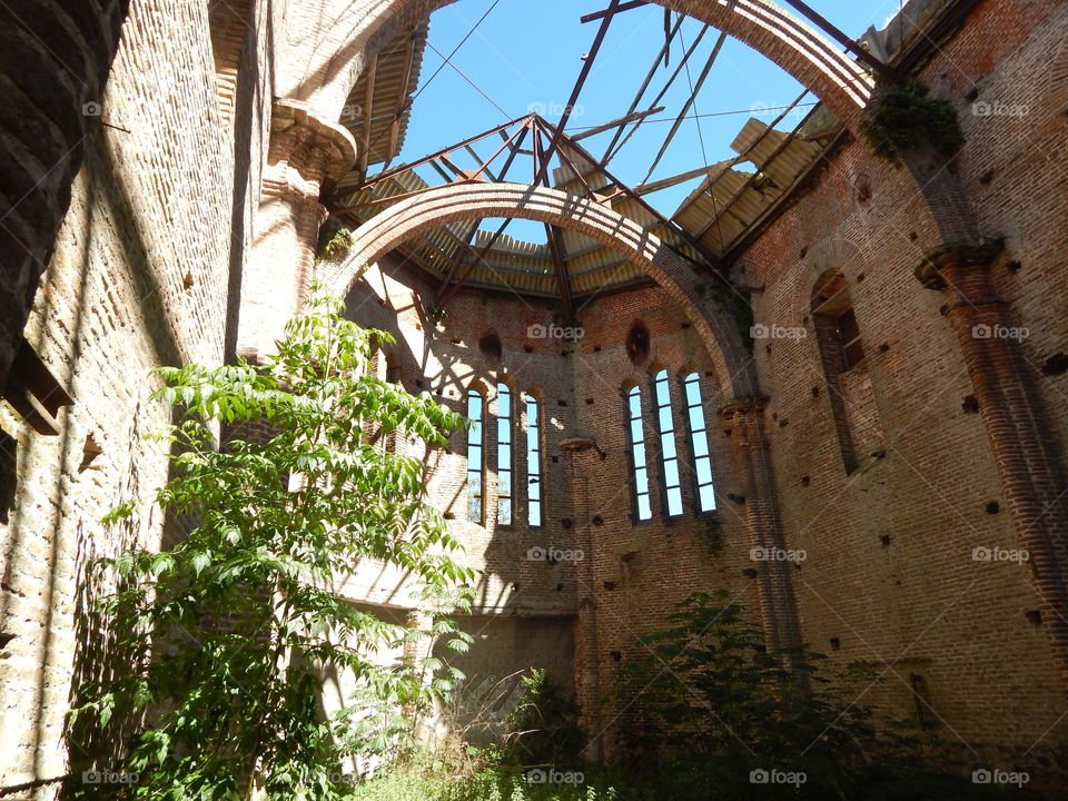 abandoned church. abandoned church in Uruguay