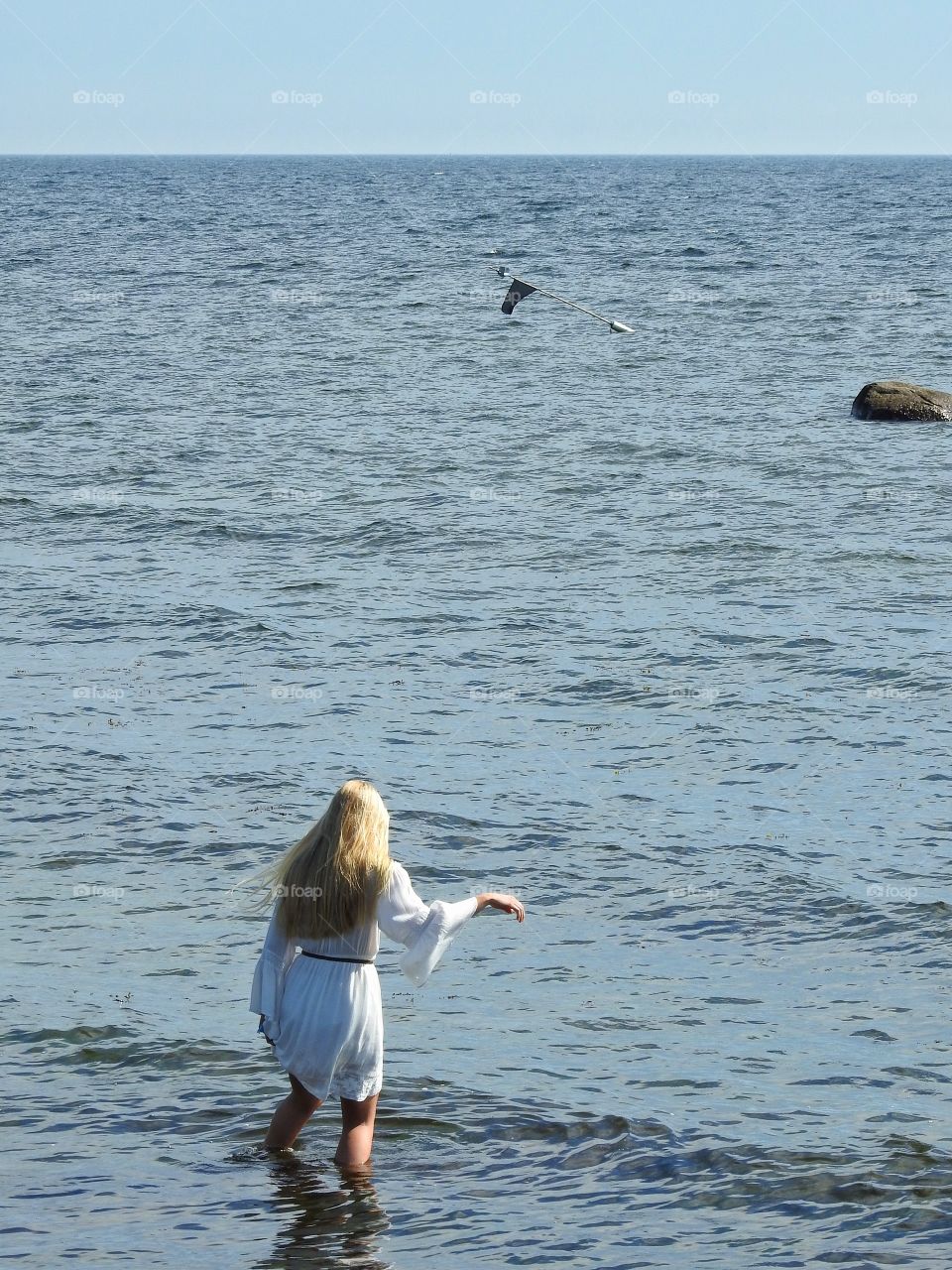 Girl in the sea