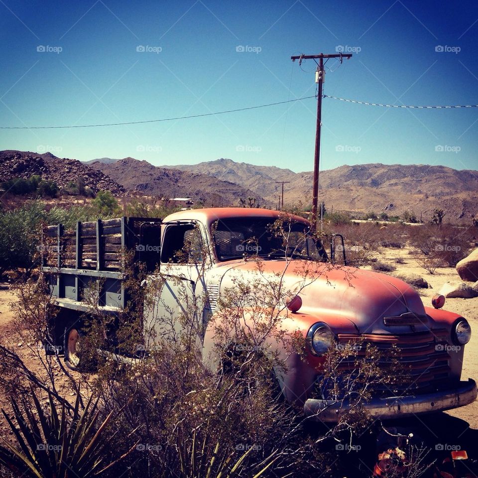 Old truck in the desert