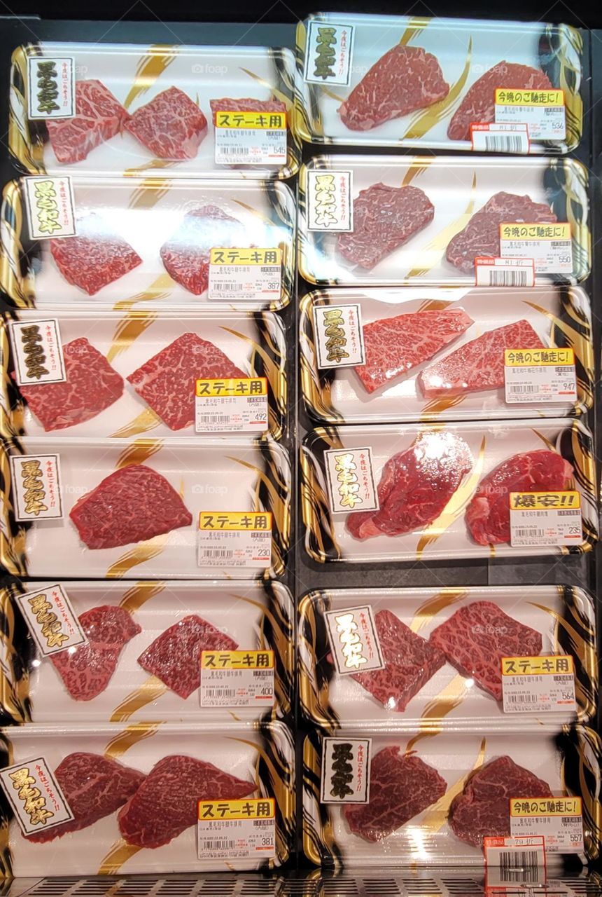 Beef in supermarket