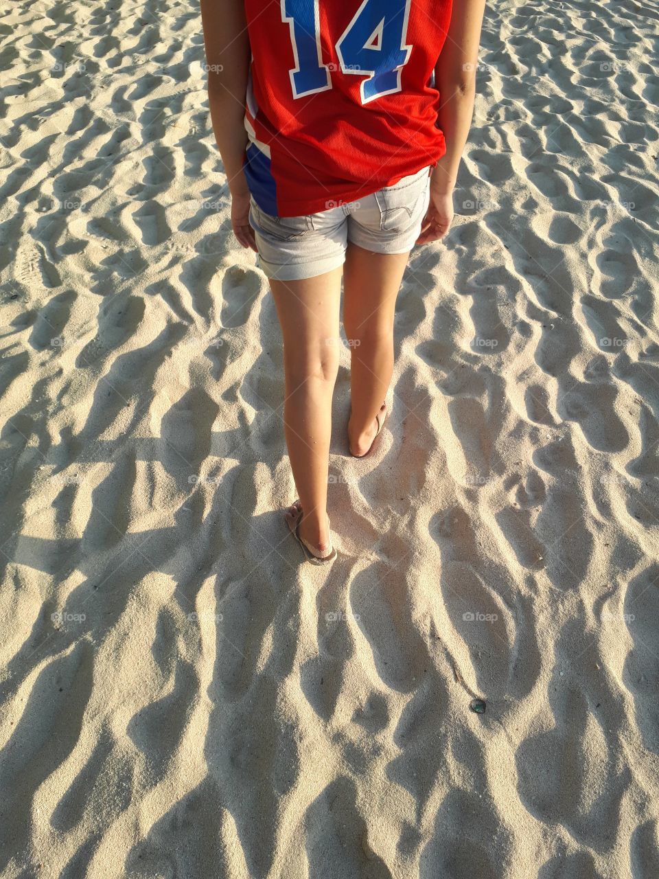 Walking in the sand