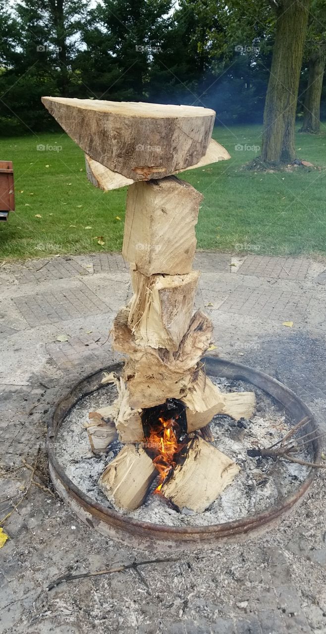 Stacked Fire Wood