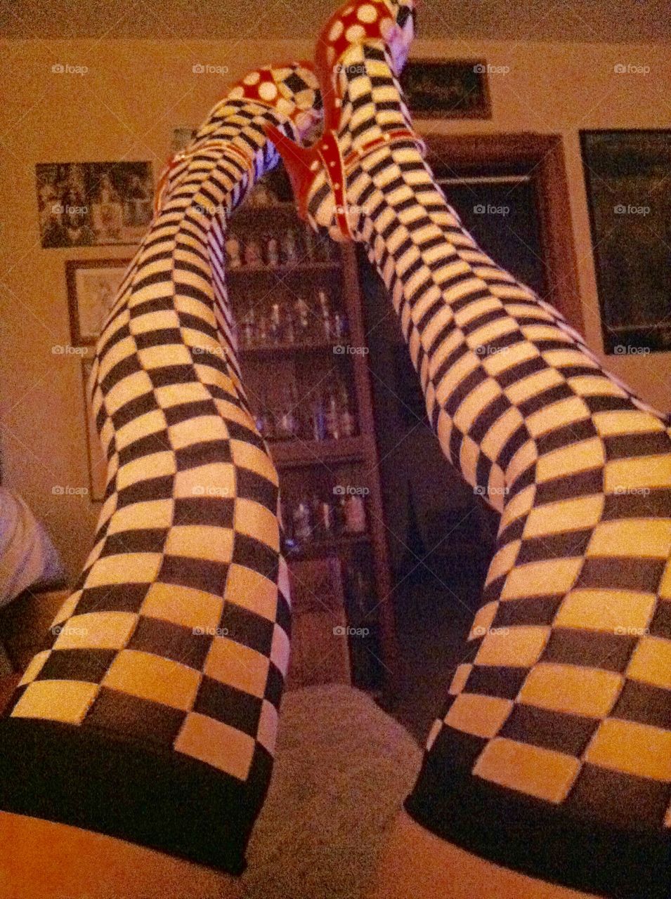 Checkered Flag thigh highs 