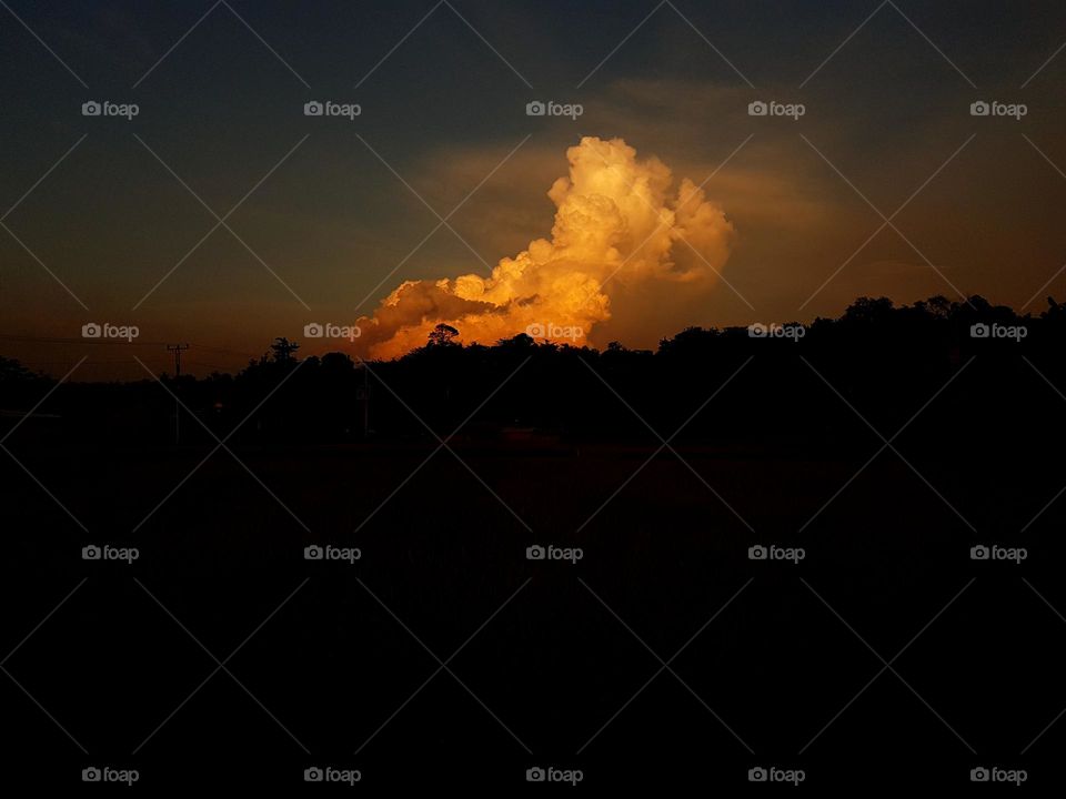 amazing clouds seeing from ricefield