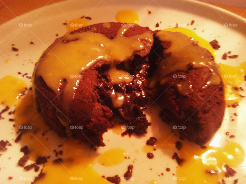 Chocolate Lava Cake & Orange Curd