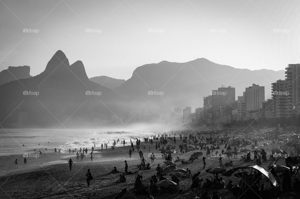 Ipanema Beach in Black and White - Rio de Janeiro