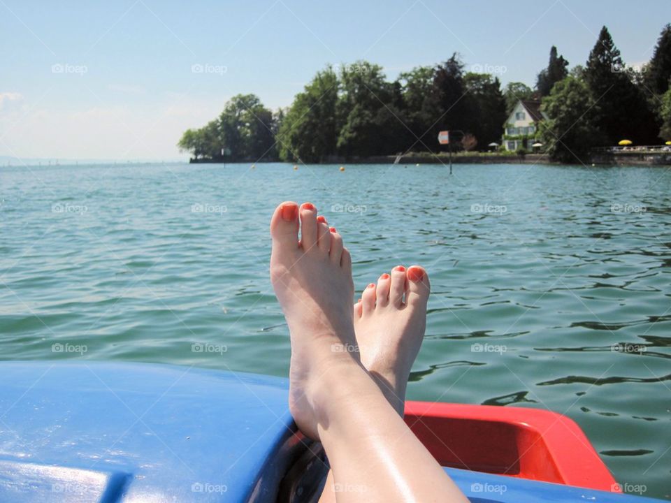 Relaxing on the Paddleboat 