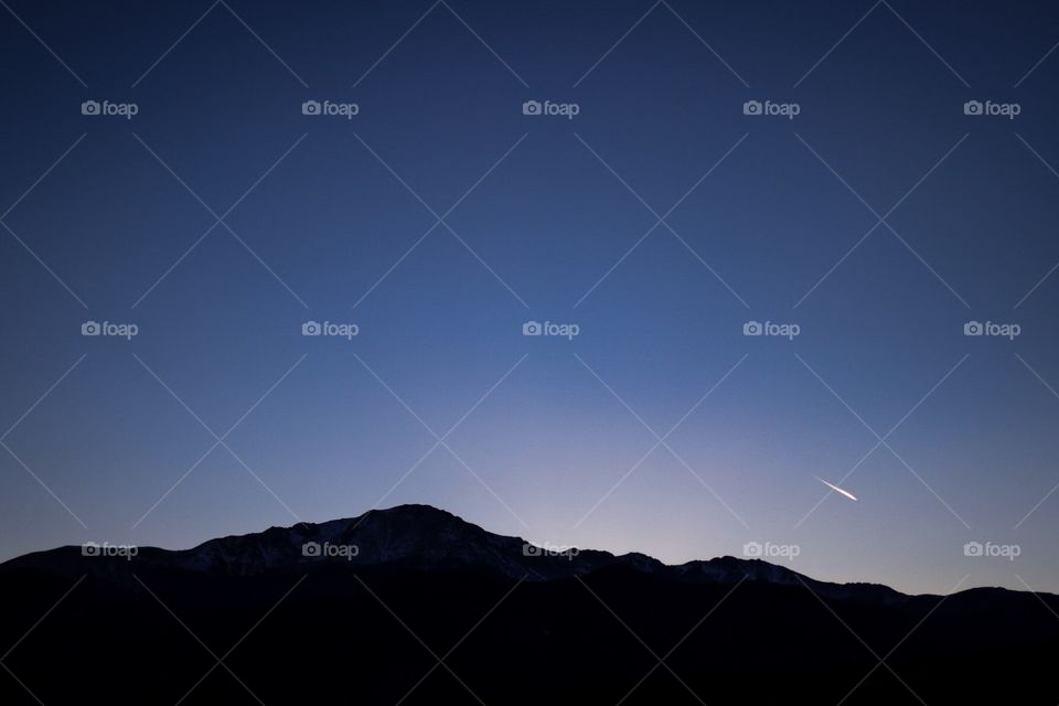 Mountain Shooting Star Silhouette