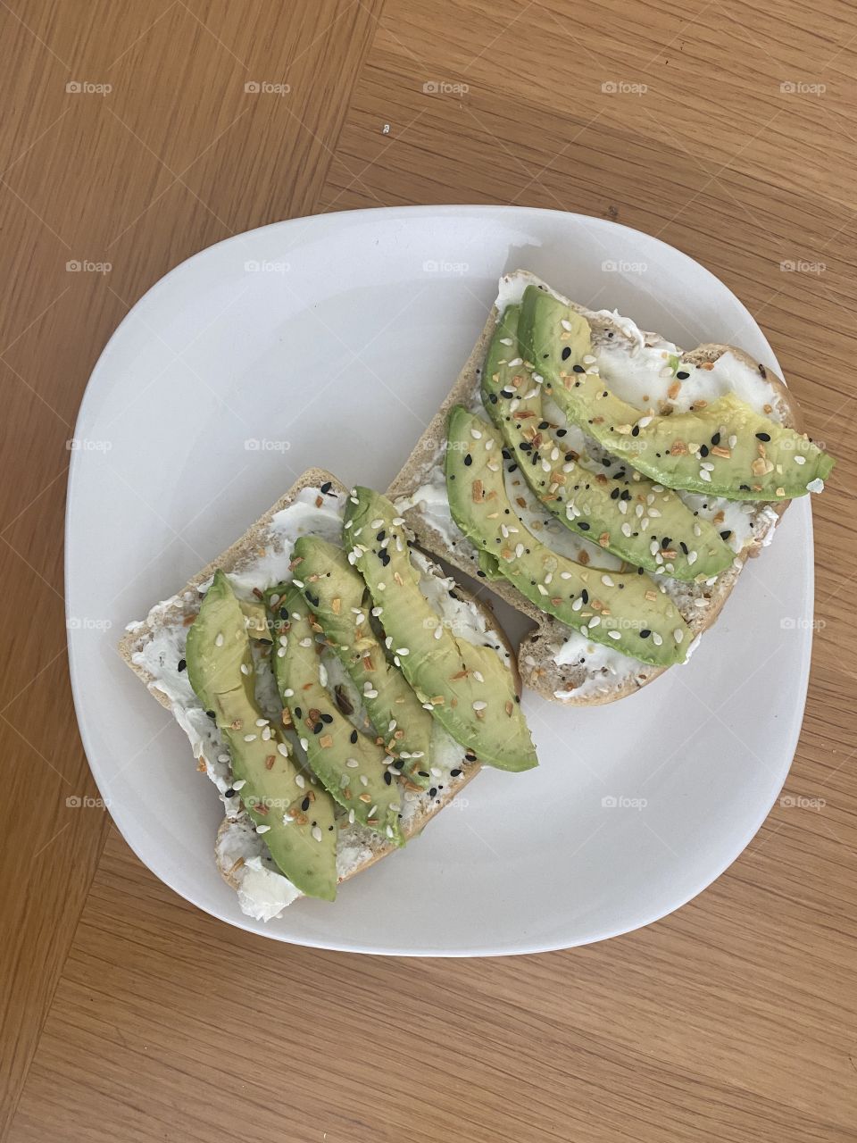 Avocado, cream cheese,and everything but the bagel seasoning on keto friendly bread. Simple fuel for the day.