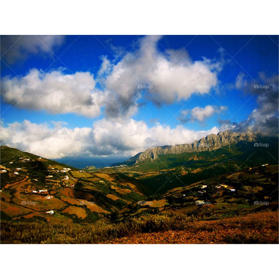 Scenic view of mountains