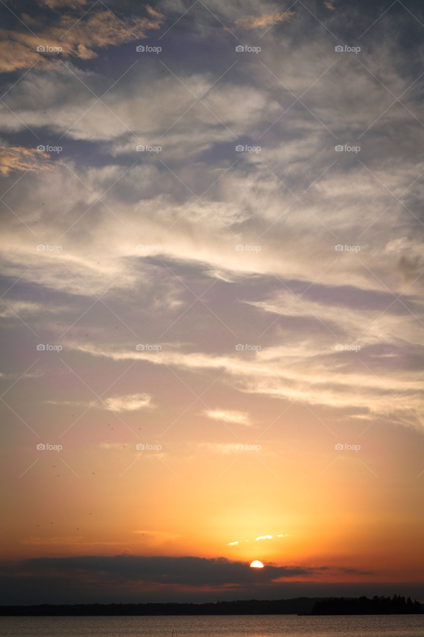 beautiful cloud formation sunset