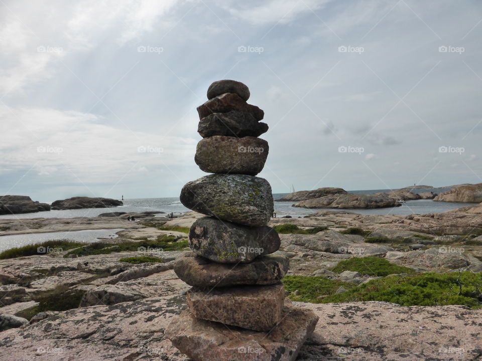 grey stones stacked on each other