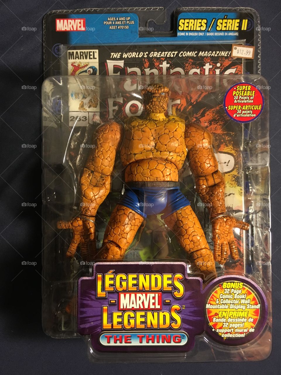 The Thing - Marvel Legends Series 2
Action Figure with comic book. 
Released - 2002