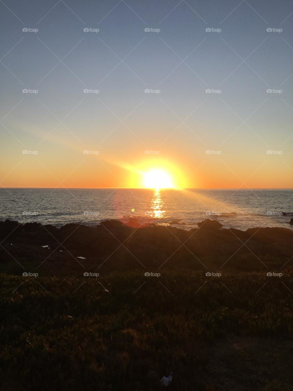 Por do sol  em Punta 