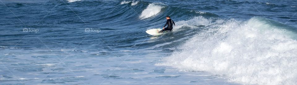 Surfing in the secret spot 