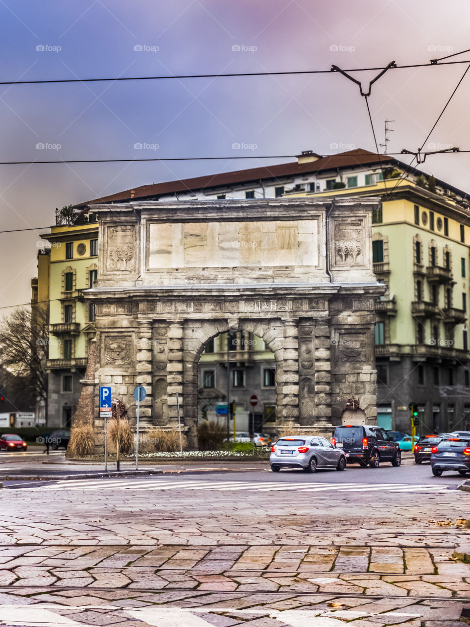 Porta Romana, was the first and the main imperial entrance of the entire city of Milan, as it was the starting point of the road leading to Ancient Rome. Milan, Lombardy, Italy.