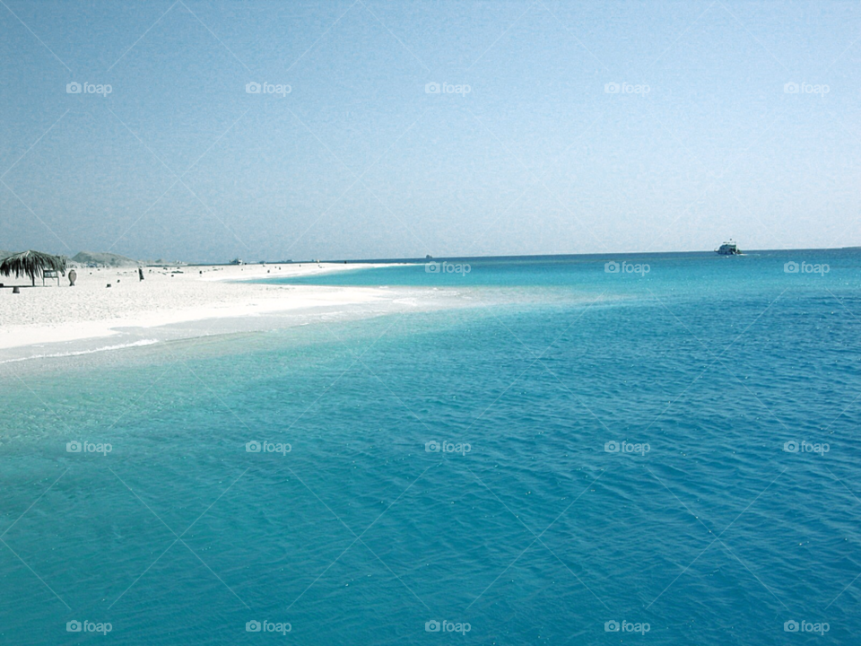 beach sky water sand by chester29