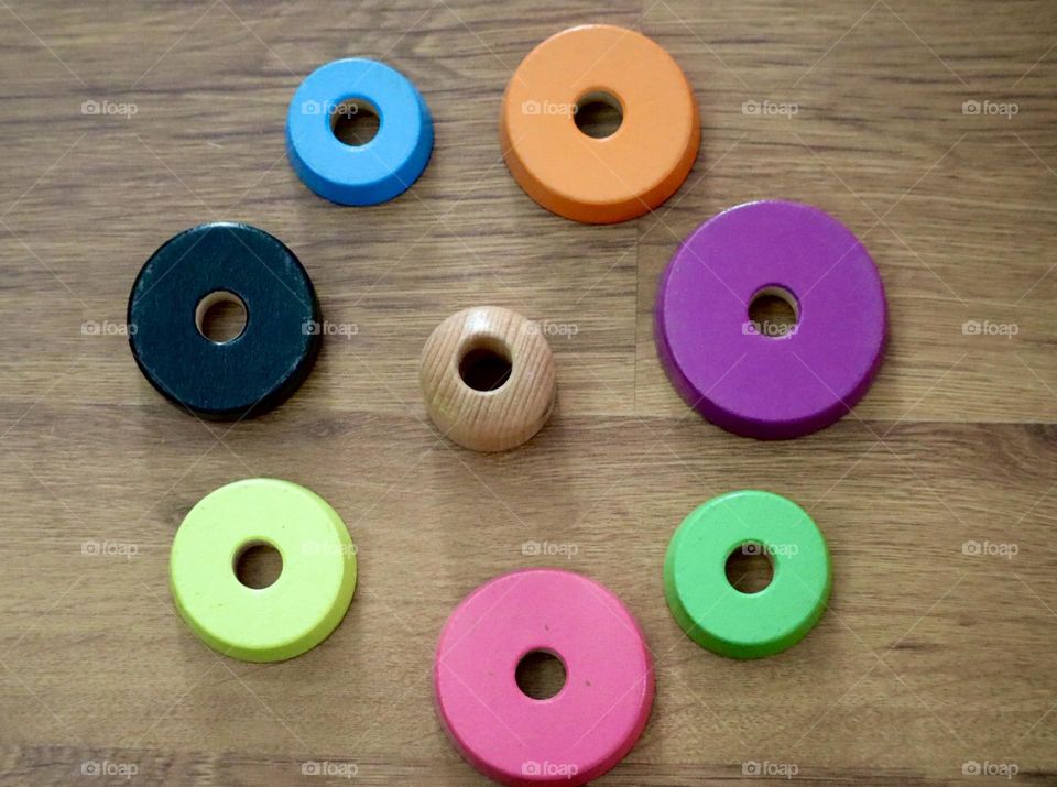 Wooden playing rings