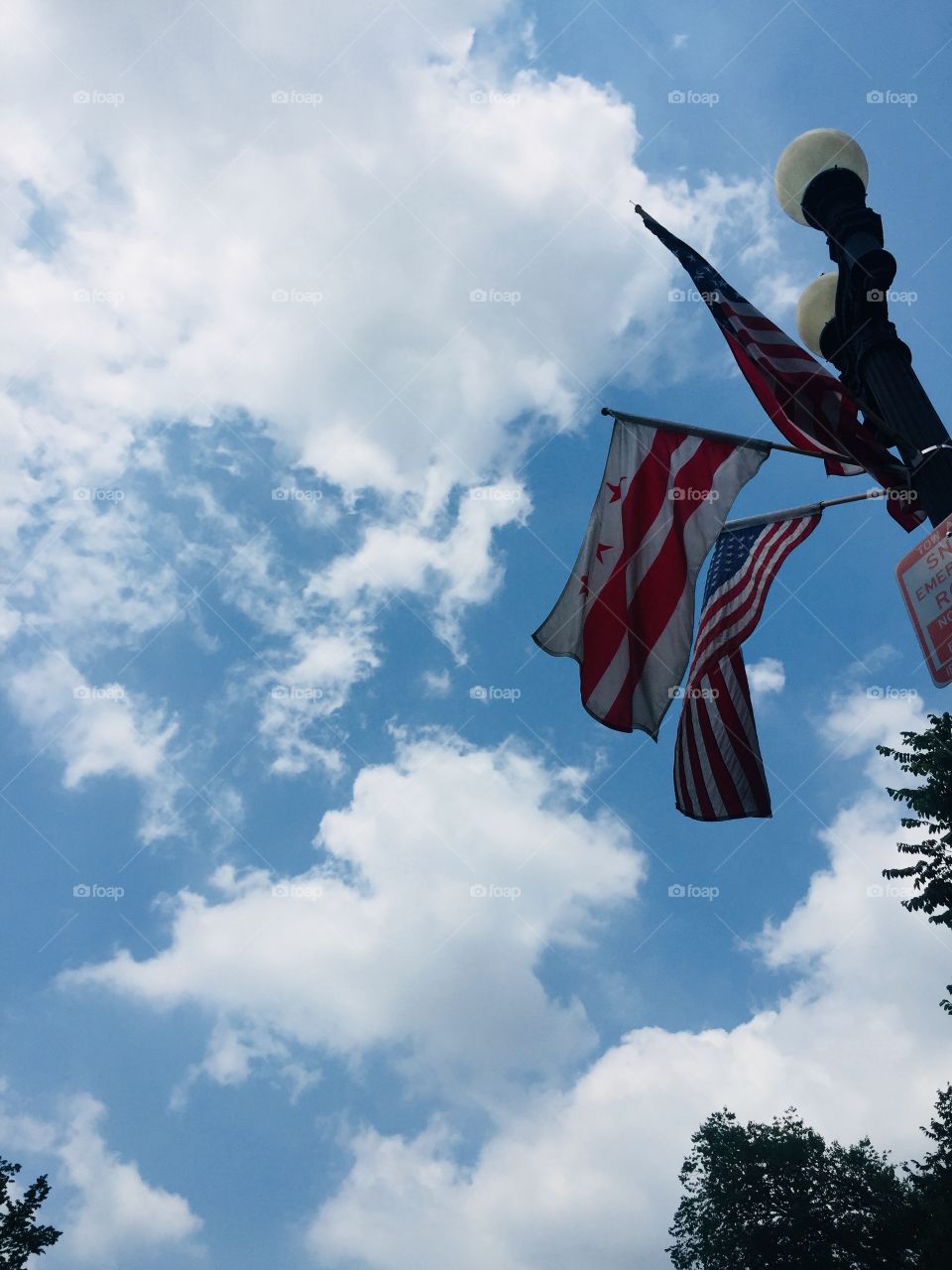 Flags in the sky 