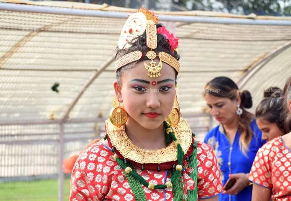 A girl in a Nepali Costume