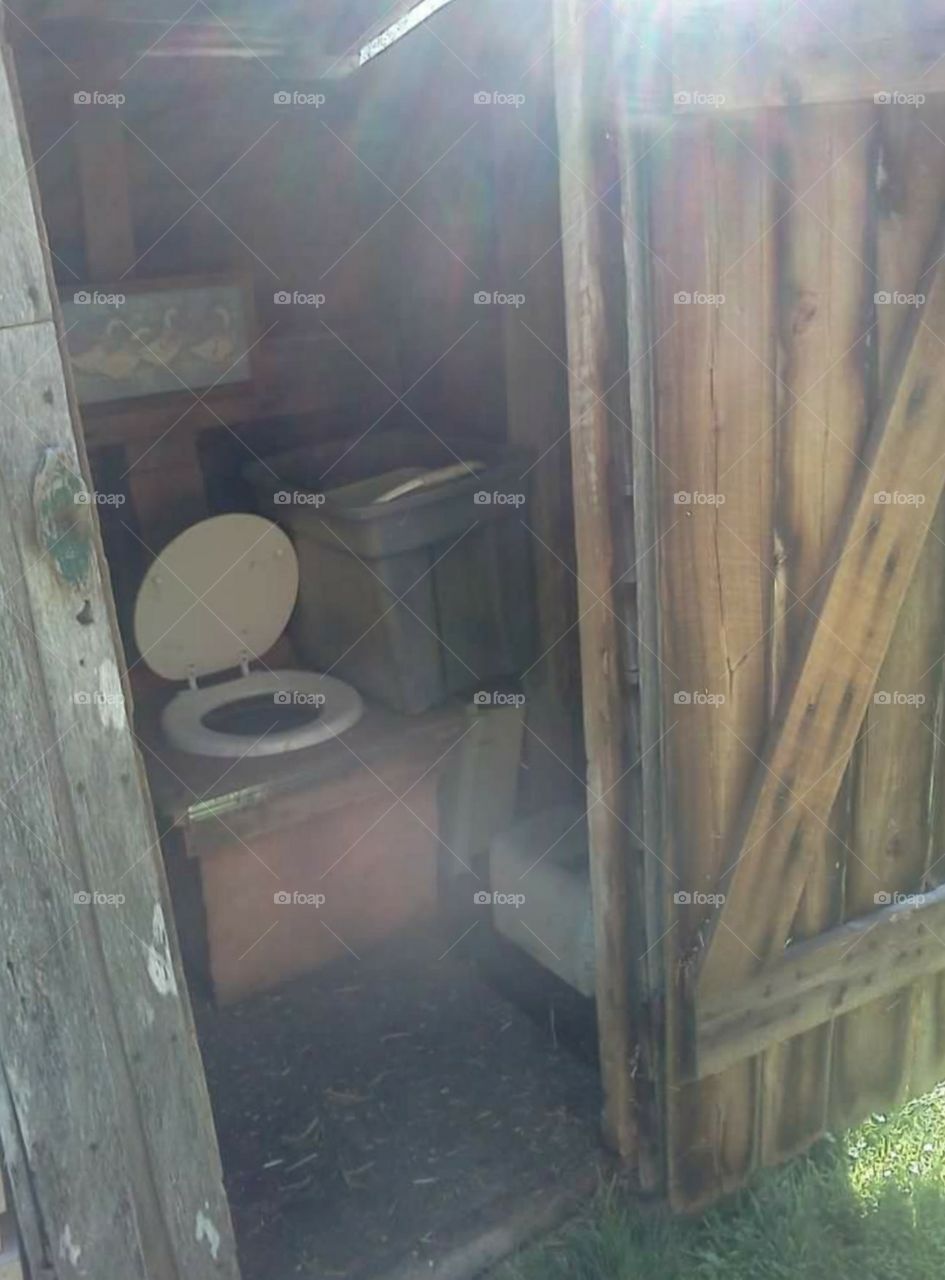 old outhouse on the farm