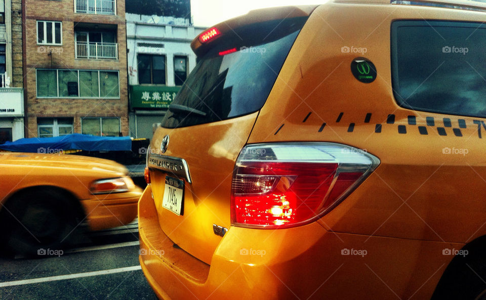 yellow new taxi cab by percypiglet