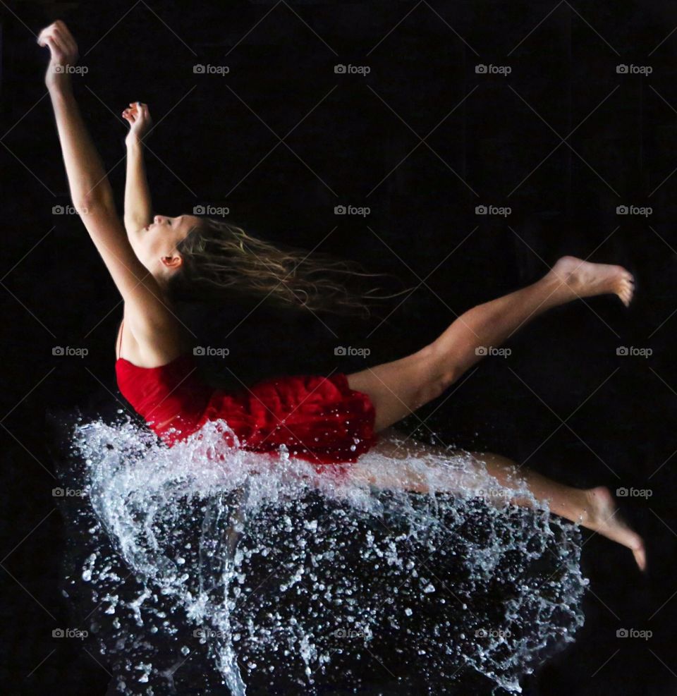 dancer in water