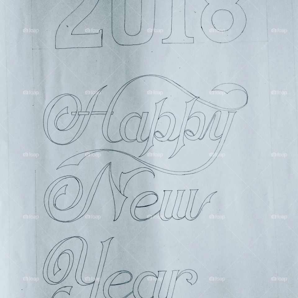 Happy New Year drawing