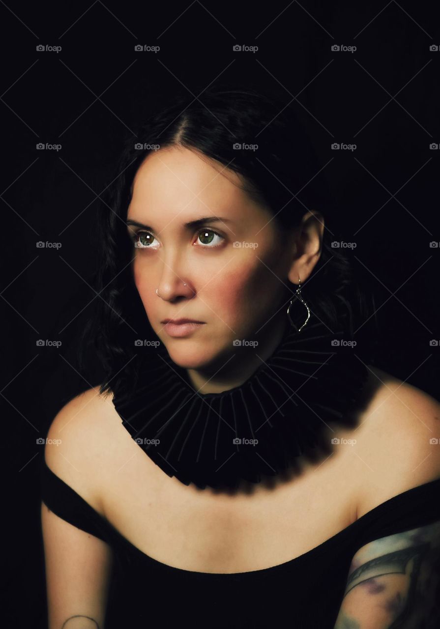 Portrait studio photography with soft box lighting 