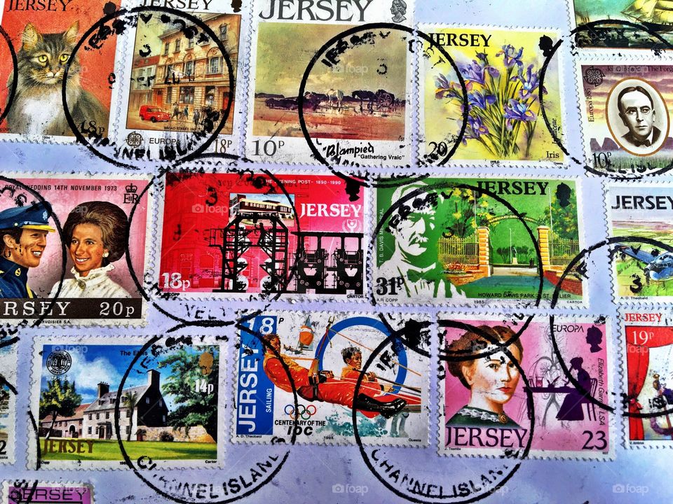Postage stamps from jersey