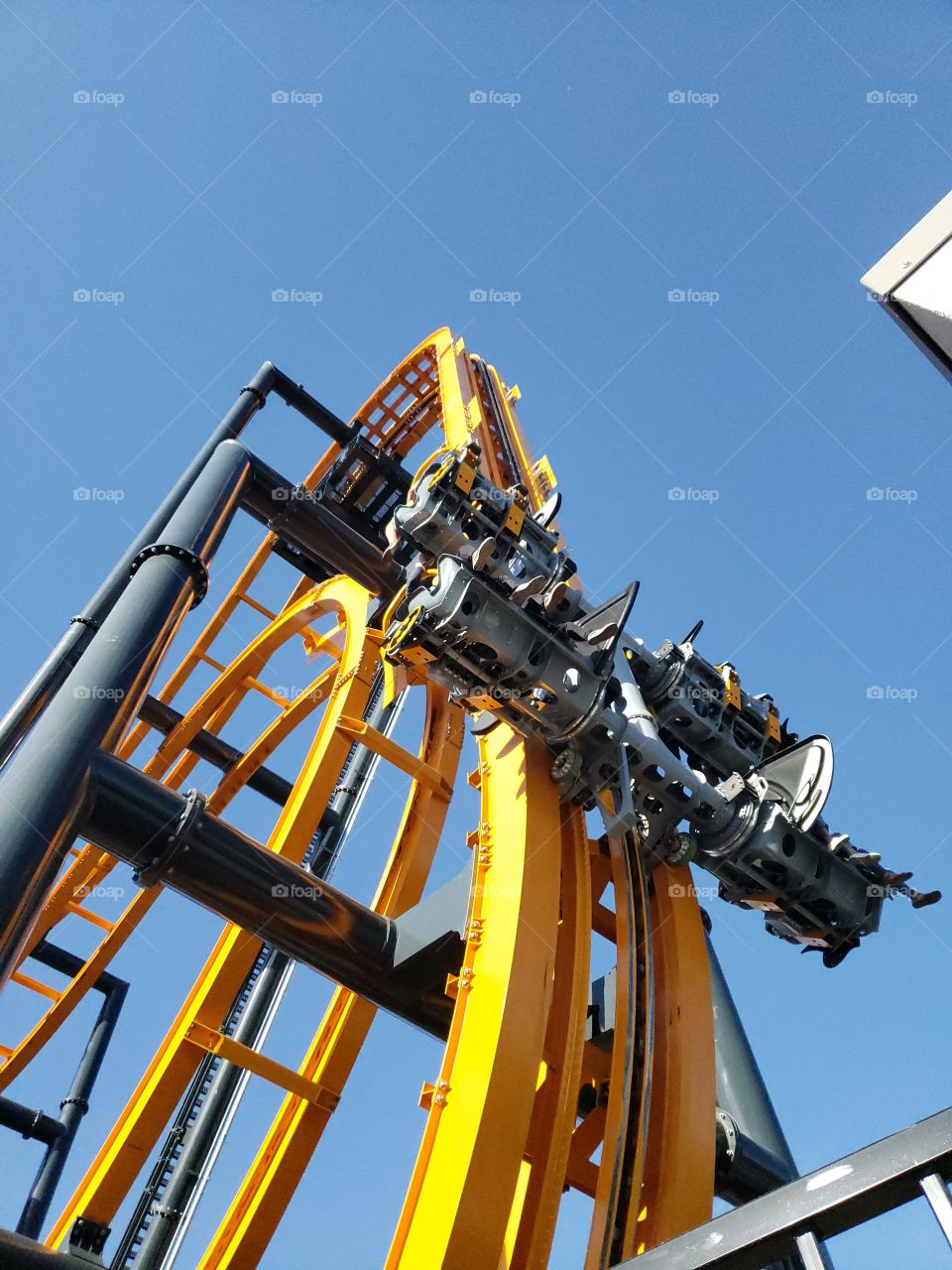 The new Batman: The Ride at Six Flags Discovery Kingdom in Vallejo, CA