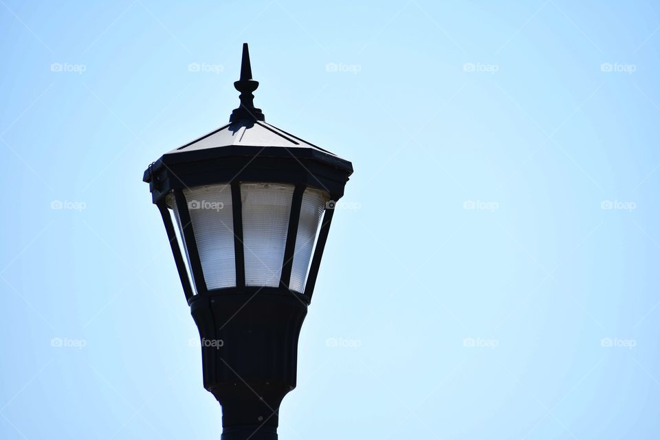 The top of a light pole
