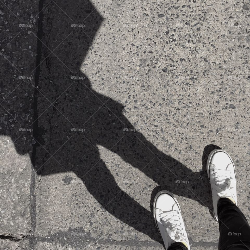 Shadow person. Shadow person. Selfie