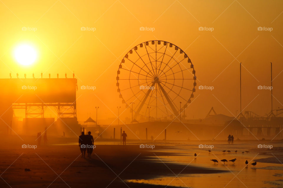 Atlantic City Beach facing the Steel Pier