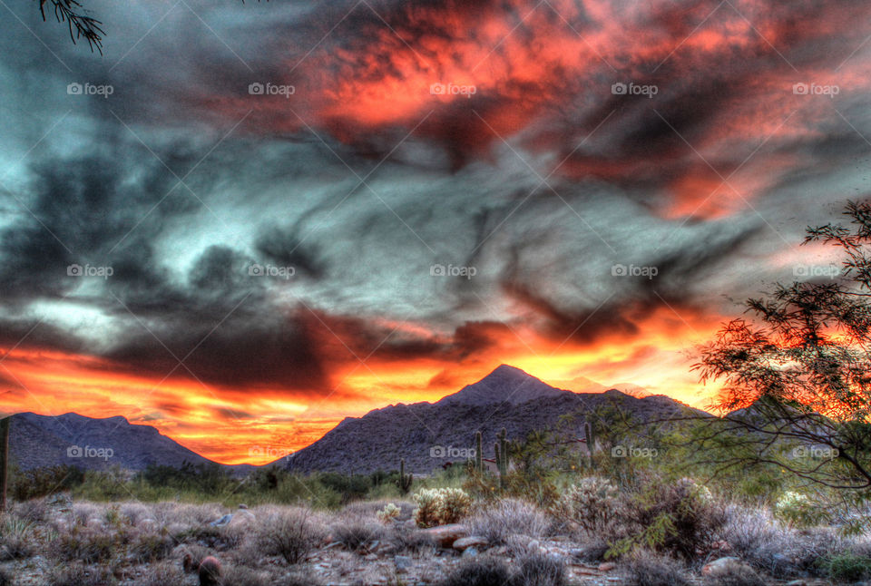mountain sunrise arizona scottsdale by ttrout