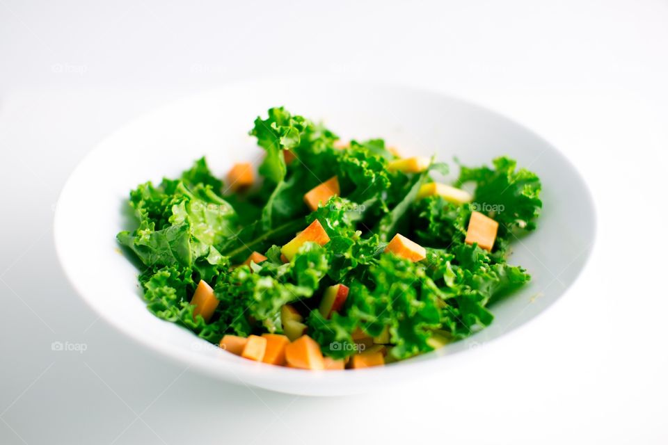 Apple sweet potato and kale salad 