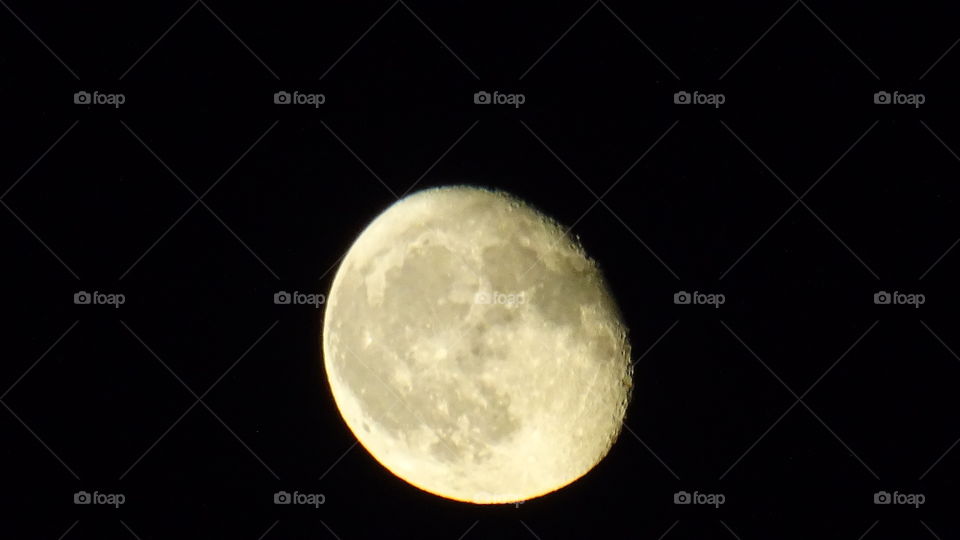 the Moon in the space