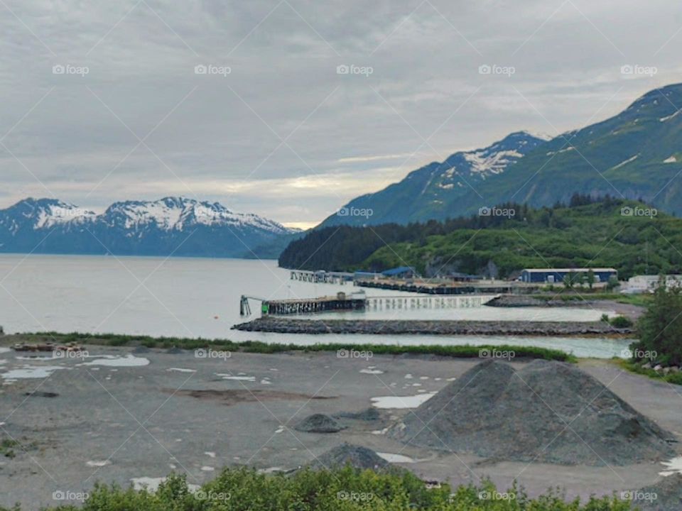 A river near a Mountain